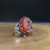 Red agate ring with the inscription of Ya Ali (AS)