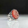 Red agate ring with the inscription of Ya Ali (AS)