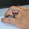Red agate ring with the inscription of Ya Ali (AS)