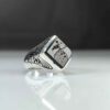 Black agate dot ring with the inscription of Ya Hussein (AS)