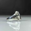 Black agate dot ring with the inscription of Ya Hussein (AS)