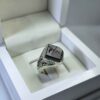Black agate dot ring with the inscription of Ya Hussein (AS)