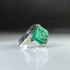 Green agate spiral dot ring, Naqsh-e Ya Ali A.