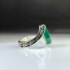Green agate spiral dot ring, Naqsh-e Ya Ali A.