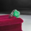 Green agate spiral dot ring, Naqsh-e Ya Ali A.