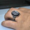Black agate ring with Amiri Hossein and Naem al-Amir motifs